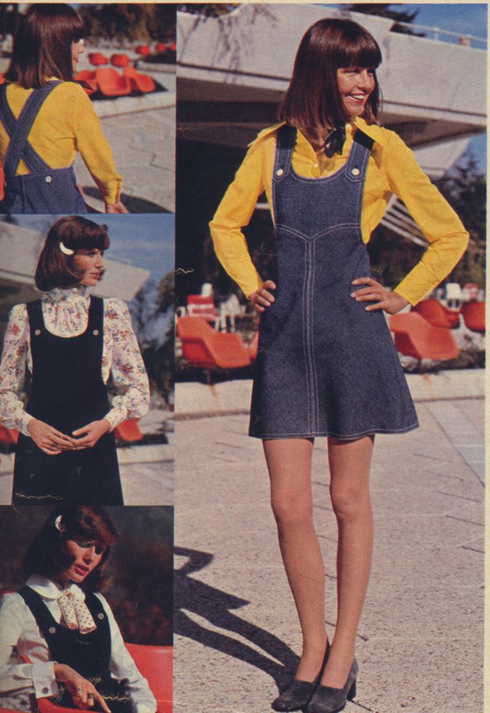 # Robe salopette Burda moden en février 1973
