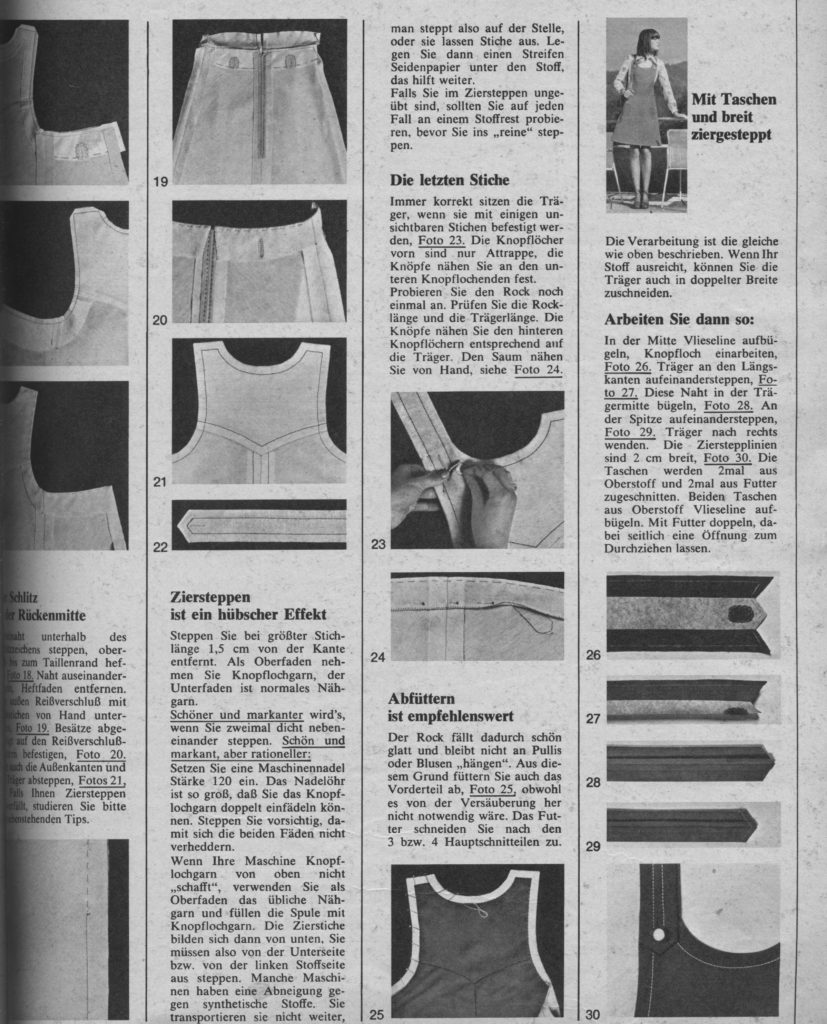 # Robe salopette Burda moden en février 1973